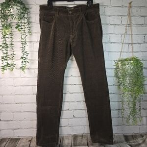 Profilo Men's Corduroy Pants in Rich Chocoalte Brown classic casual Size 38 EUC